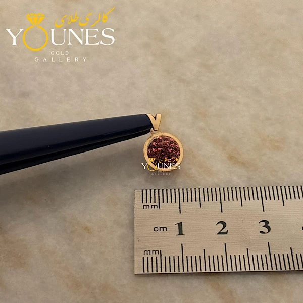 آویز سواروسکی گوی صورتی طلا